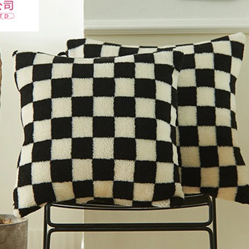 Checked pillow
