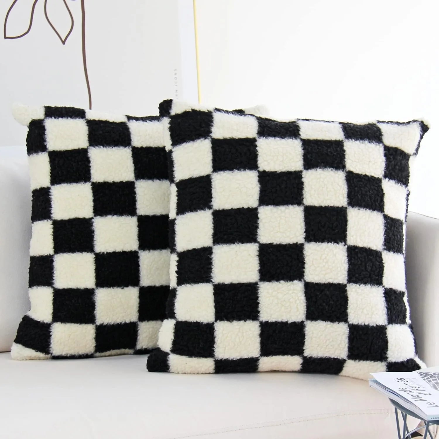 Checked pillow