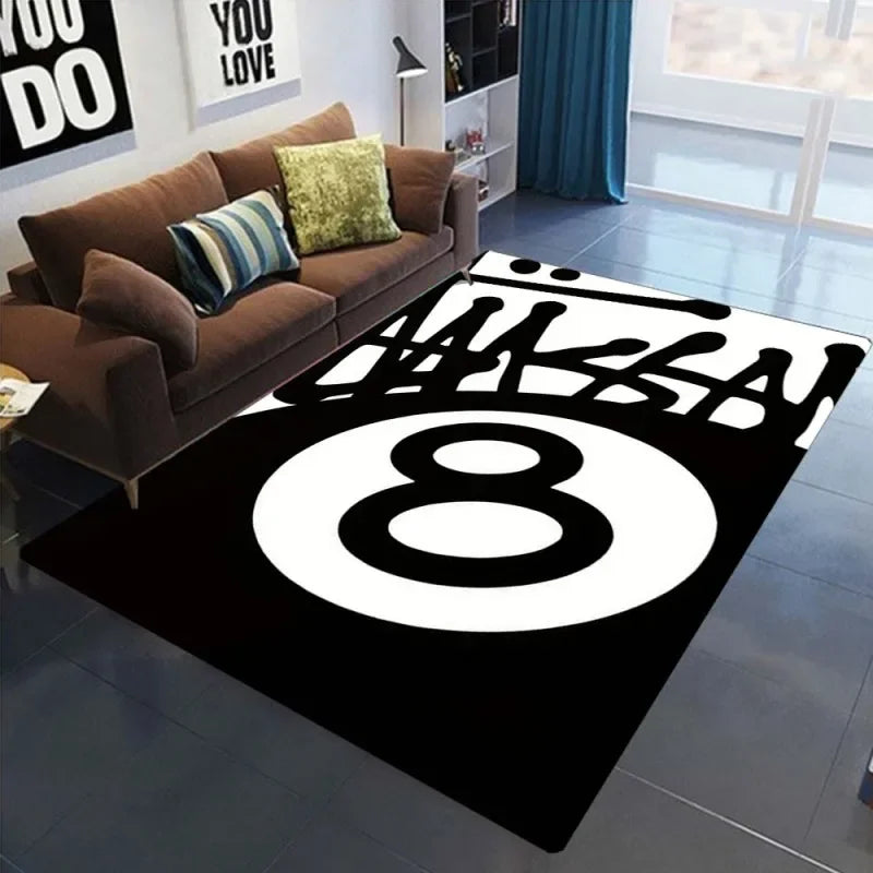 stussy 8 ball rug