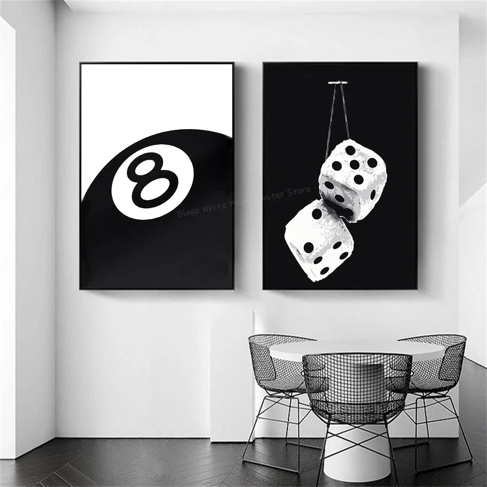 black and white posters