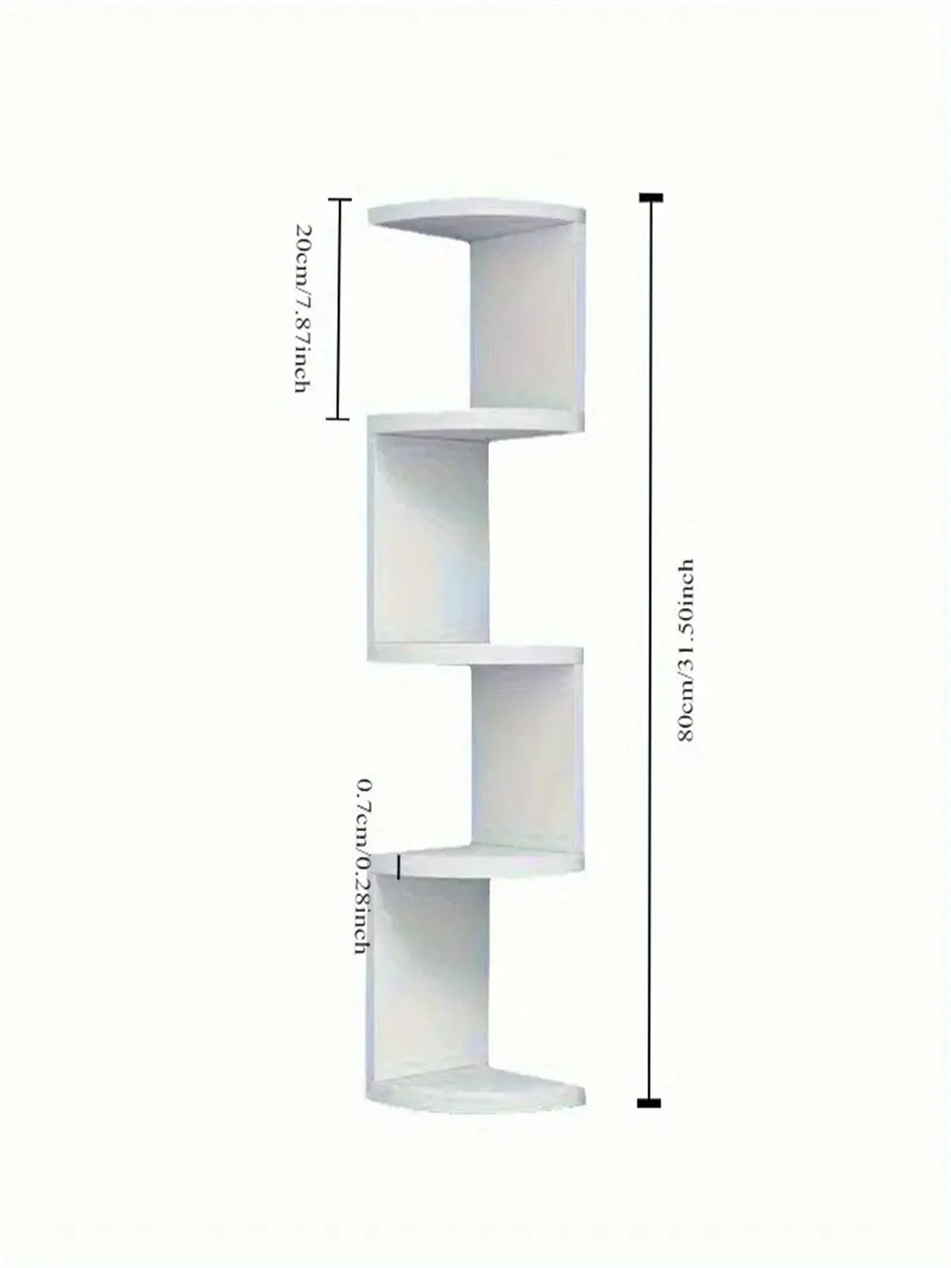 5-Tier Corner Floating Shelf