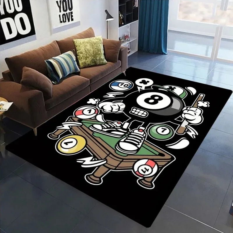 stussy 8 ball rug