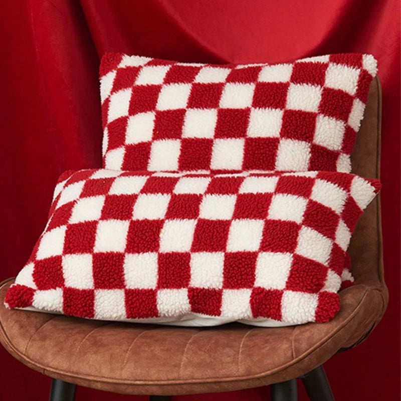 Checked pillow